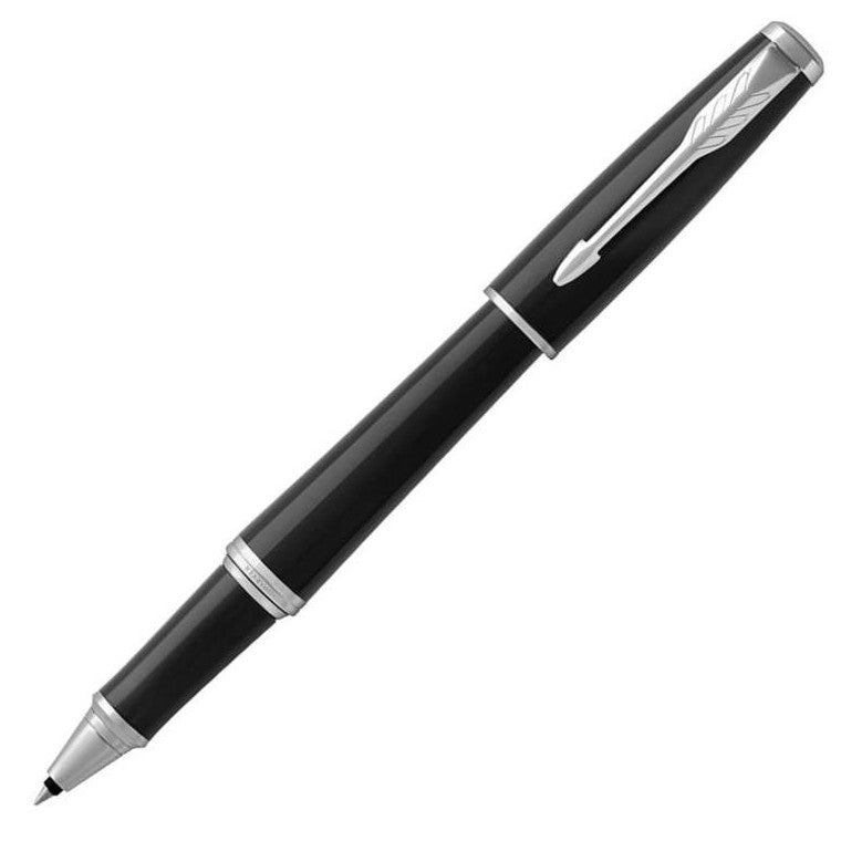 Parker Urban Rollerball Pen - Black Shinny Chrome Trim - Refill Black Fine (F) - KSGILLS.com | The Writing Instruments Expert