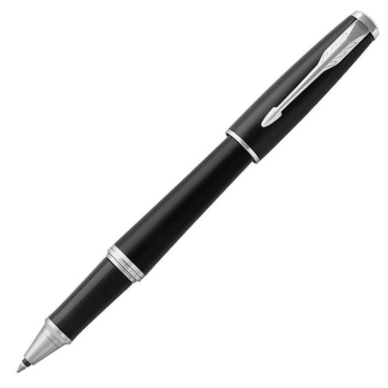 Parker Urban Rollerball Pen - Matte Black Chrome Trim - Refill Black Fine (F) - KSGILLS.com | The Writing Instruments Expert