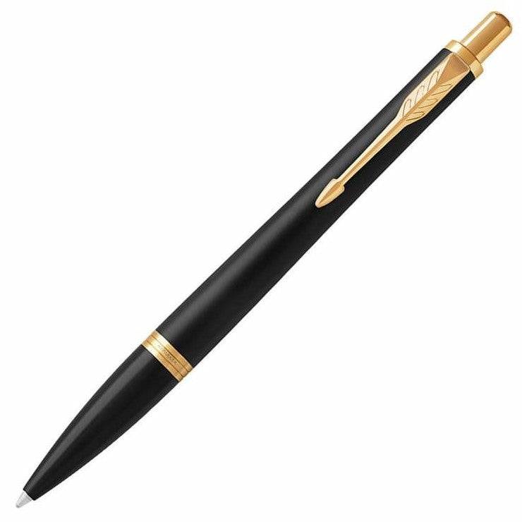 Parker Urban Ballpoint Pen - Matte Black Gold Trim - Refill Black Medium (M) - KSGILLS.com | The Writing Instruments Expert