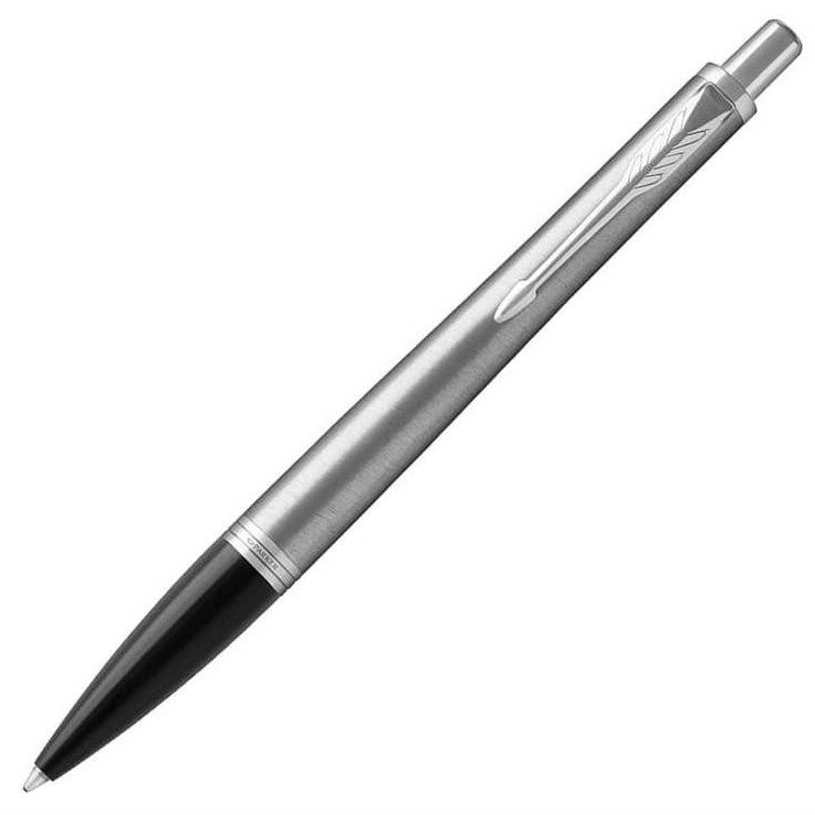Parker Urban Ballpoint Pen - Brushed Metro Metallic Chrome Trim - Refill Black Medium (M) - KSGILLS.com | The Writing Instruments Expert