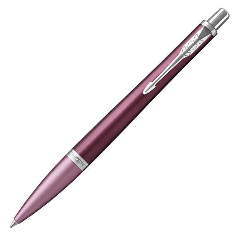 Parker Urban Premium Ballpoint Pen - Dark Purple Chrome Trim - Refill Black Medium (M) - KSGILLS.com | The Writing Instruments Expert