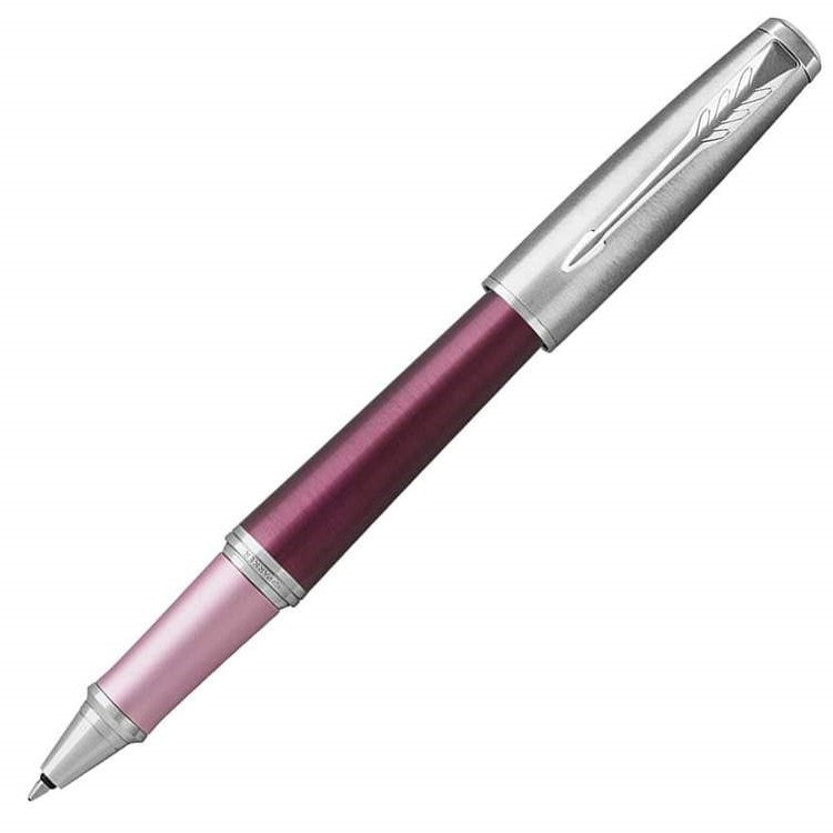 Parker Urban Premium Rollerball Pen - Dark Purple Chrome Trim - Refill Black Fine (F) - KSGILLS.com | The Writing Instruments Expert