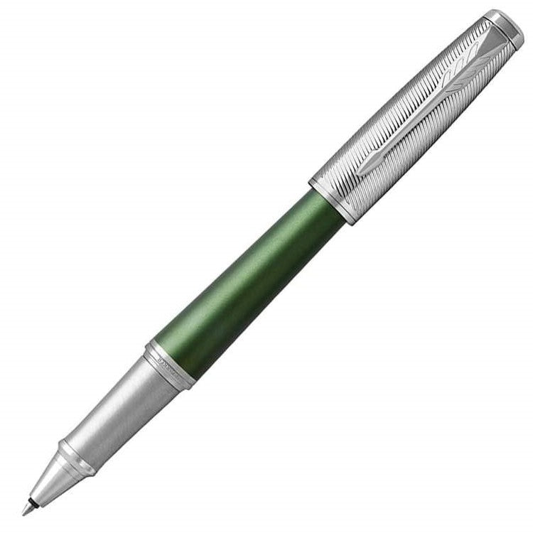 Parker Urban Premium Rollerball Pen - Green Chrome Trim - Refill Black Fine (F) - KSGILLS.com | The Writing Instruments Expert