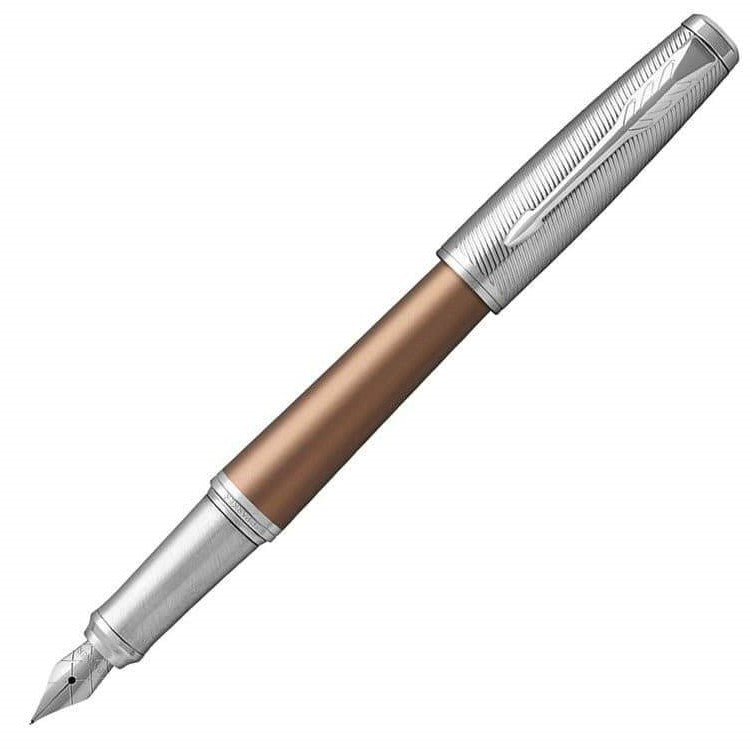 Parker Urban Premium Fountain Pen - Orange Brown Chrome Trim - Medium (M) - KSGILLS.com | The Writing Instruments Expert