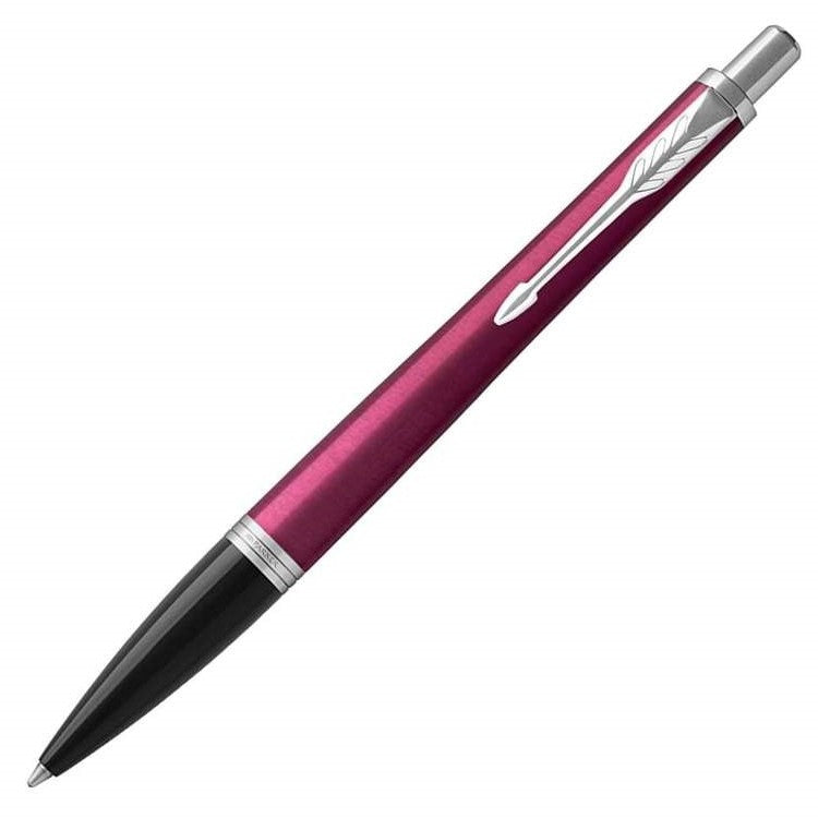 Parker Urban Ballpoint Pen - Red Vibrant Magenta Chrome Trim - Refill Black Medium (M) - KSGILLS.com | The Writing Instruments Expert