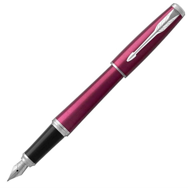 Parker Urban Fountain Pen - Red Vibrant Magenta Chrome Trim - Medium (M) - KSGILLS.com | The Writing Instruments Expert