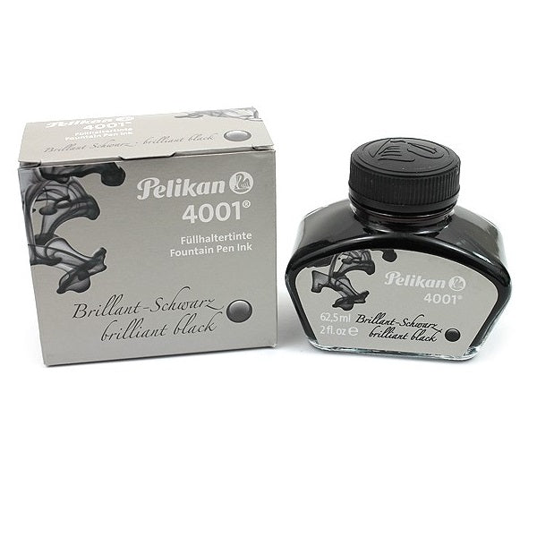 Pelikan Ink Bottle 62.5ml 4001 Fountain Pen - Brilliant Black - KSGILLS.com | The Writing Instruments Expert