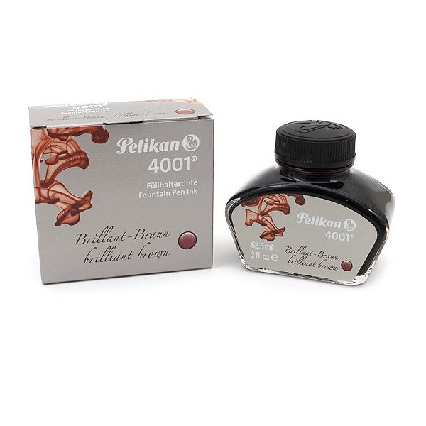 Pelikan Ink Bottle 62.5ml 4001 Fountain Pen - Brilliant Brown - KSGILLS.com | The Writing Instruments Expert