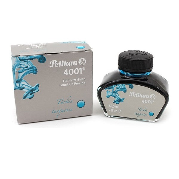 Pelikan Ink Bottle 62.5ml 4001 Fountain Pen - Turquoise - KSGILLS.com | The Writing Instruments Expert