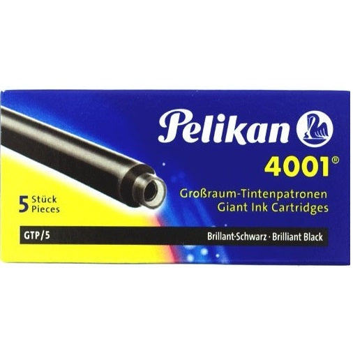 Pelikan Ink Cartridge 4001 GTP/5 (Pack of 5) - Brilliant Black - KSGILLS.com | The Writing Instruments Expert
