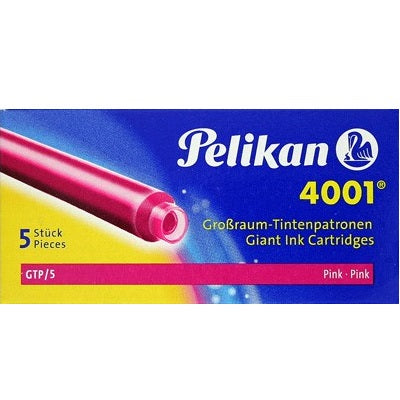 Pelikan Ink Cartridge 4001 GTP/5 (Pack of 5) - Pink - KSGILLS.com | The Writing Instruments Expert