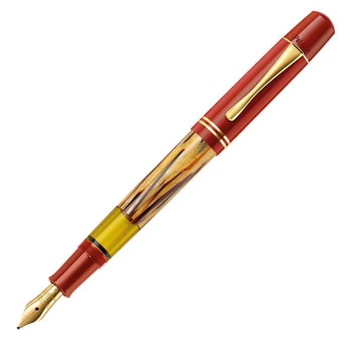 Pelikan M101N Special Edition Tortoiseshell Red Fountain Pen - M (Gift Set) - KSGILLS.com | The Writing Instruments Expert