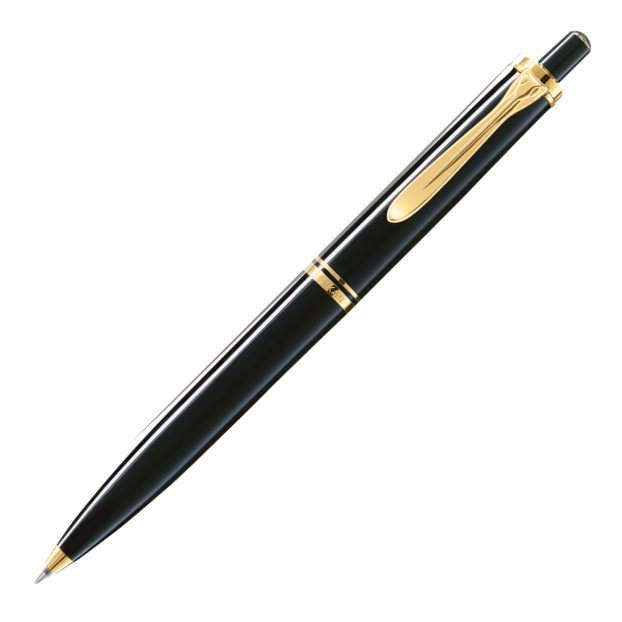 Pelikan Souveran K400 Ballpoint Pen - Black Gold Trim - KSGILLS.com | The Writing Instruments Expert