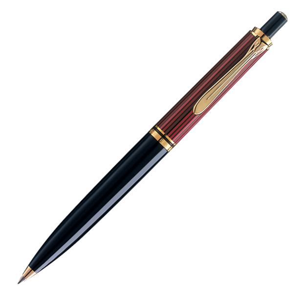Pelikan Souveran K400 Ballpoint Pen - Black Red Gold Trim - KSGILLS.com | The Writing Instruments Expert