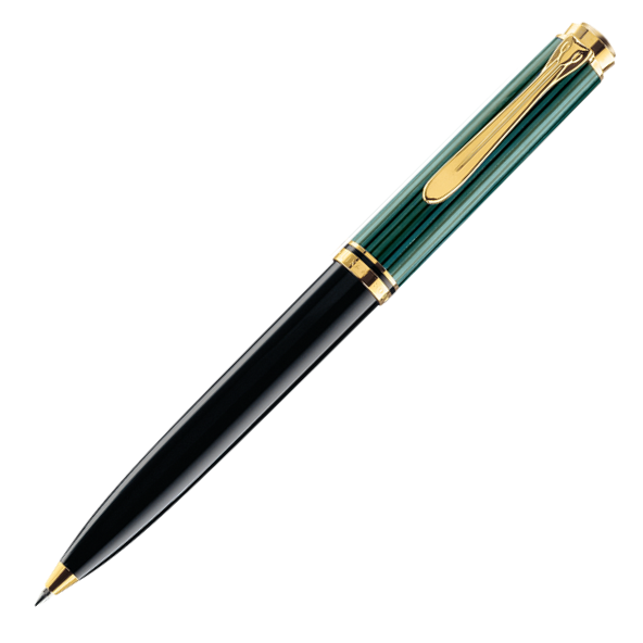Pelikan Souveran K600 Ballpoint Pen - Black Green Gold Trim - KSGILLS.com | The Writing Instruments Expert
