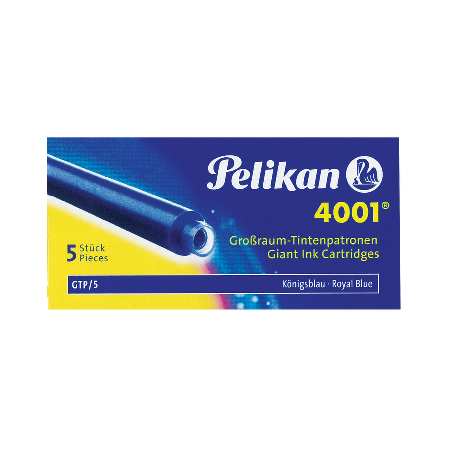 Pelikan Ink Cartridge 4001 GTP/5 (Pack of 5) - Royal Blue - KSGILLS.com | The Writing Instruments Expert