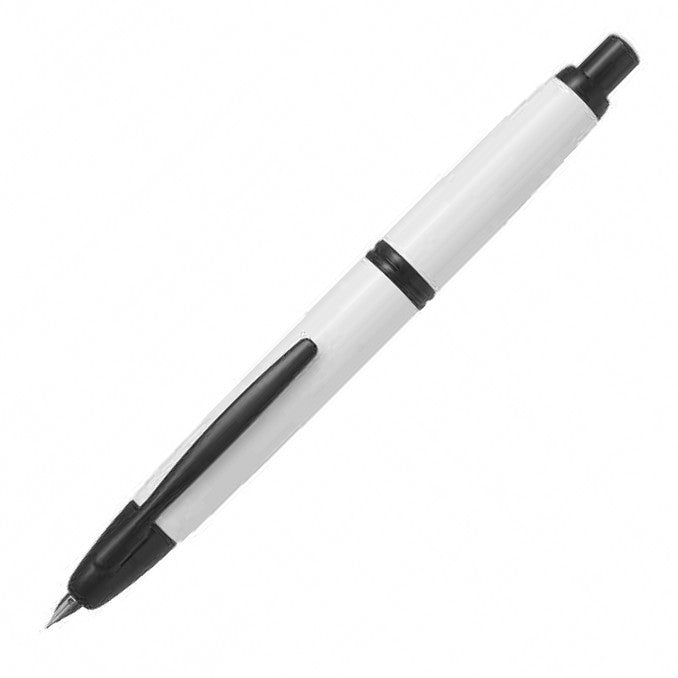 Pilot Capless Black Satin Trim White Fountain Pen - KSGILLS.com | The Writing Instruments Expert