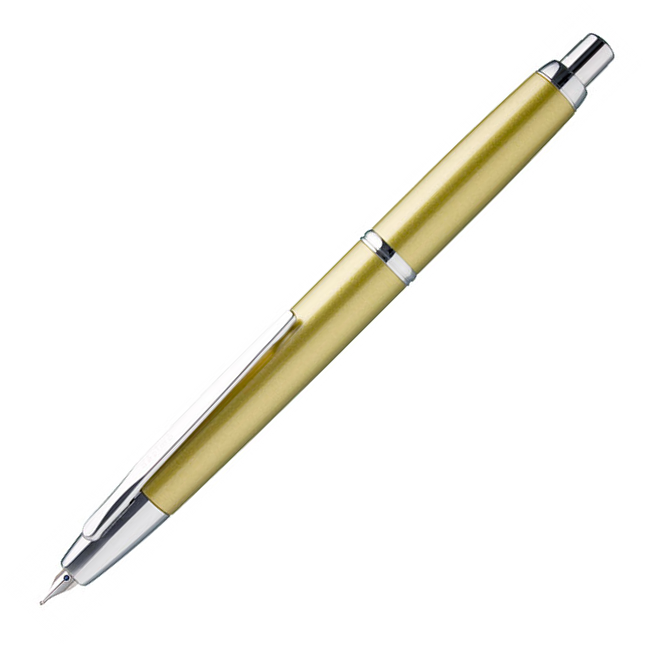 Pilot Capless Decimo Fountain Pen - Yellow Gold - Medium Nib - KSGILLS.com | The Writing Instruments Expert