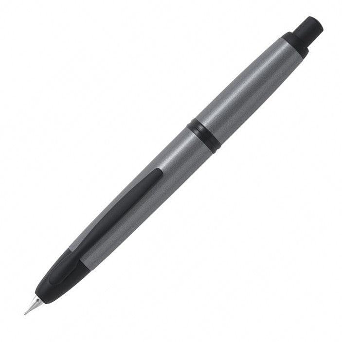 Pilot Capless Matte Black Trim Grey Fountain Pen - Medium Nib - KSGILLS.com | The Writing Instruments Expert