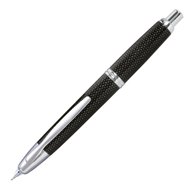 Pilot Capless Rhodium Trim Graphite Black Fountain Pen - Medium Nib - KSGILLS.com | The Writing Instruments Expert