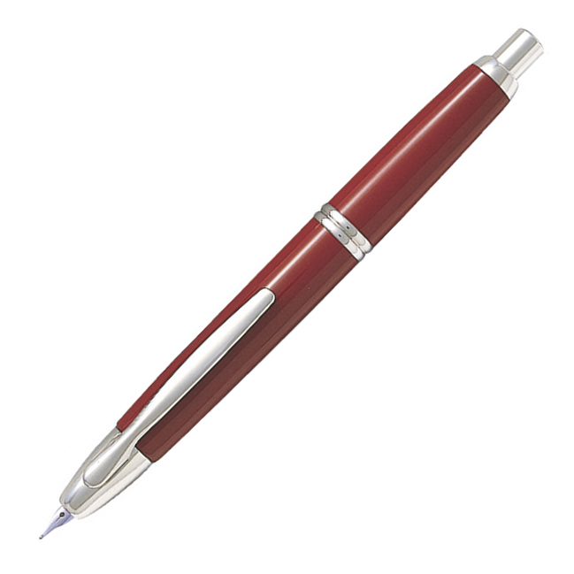 Pilot Capless Rhodium Trim Red Fountain Pen - KSGILLS.com | The Writing Instruments Expert