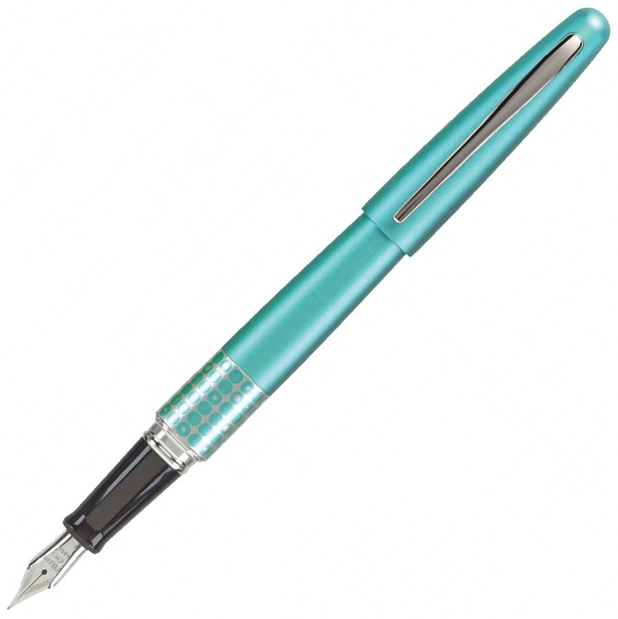 Pilot Metropolitan Fountain Pen Retro Pop - Blue Light Turquoise Dots  (with LASER Engraving) - KSGILLS.com | The Writing Instruments Expert