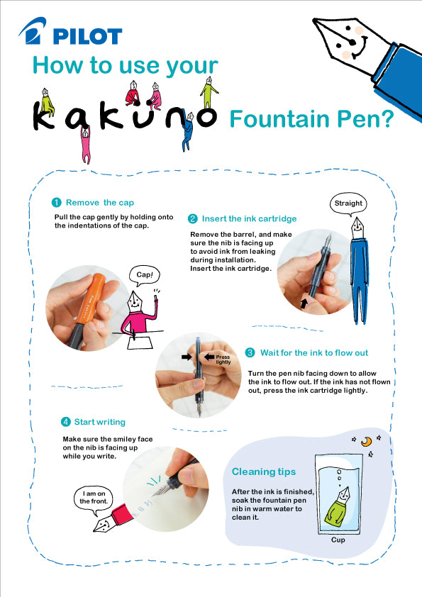 Pilot Kakuno Fountain Pen - Grey Pink - KSGILLS.com | The Writing Instruments Expert