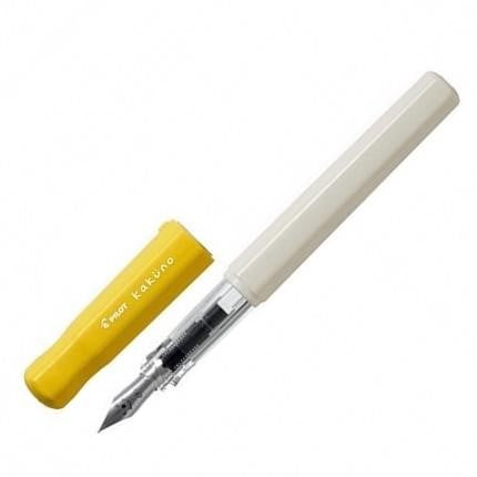 Pilot Kakuno Fountain Pen - White Soft Yellow - KSGILLS.com | The Writing Instruments Expert