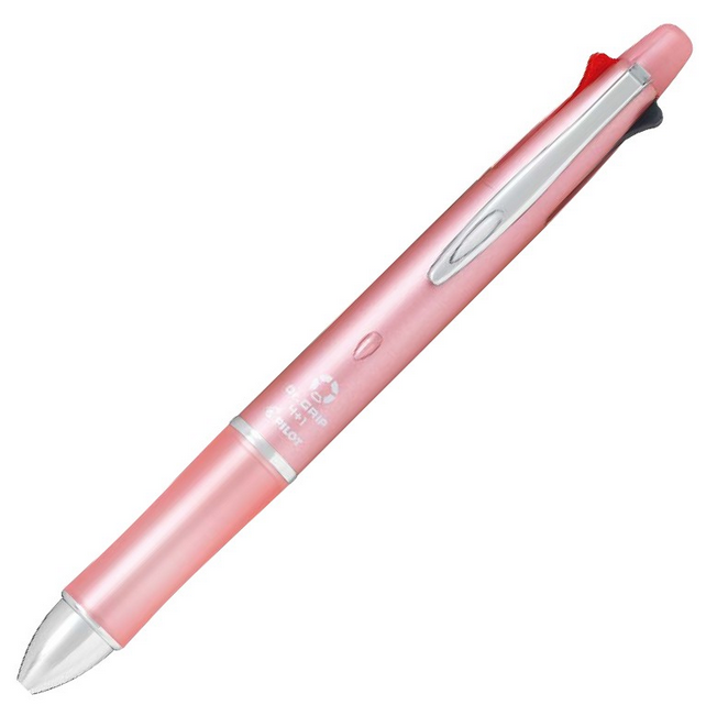 Pilot Dr. Grip (Fine) - Pink Baby - Multifunction Pen 4+1 - 0.7mm (with Engraving) - KSGILLS.com | The Writing Instruments Expert