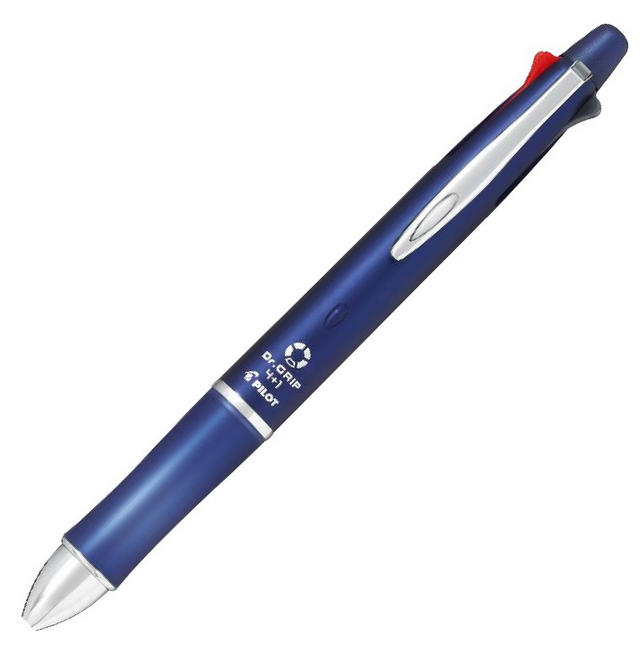 Pilot Dr. Grip (Fine) - Blue Navy - Multifunction Pen 4+1 - 0.7mm (with Engraving) - KSGILLS.com | The Writing Instruments Expert