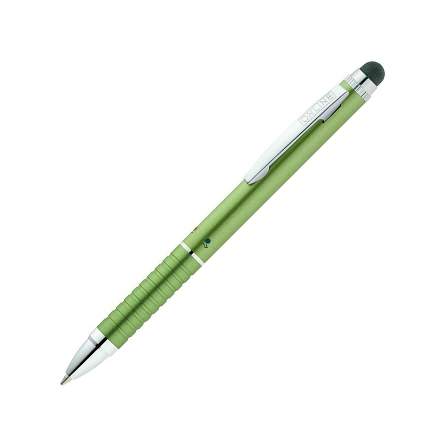 Online Action Multifunction Pen - Metallic Green (2 in 1 Mini Sized with Stylus) - KSGILLS.com | The Writing Instruments Expert