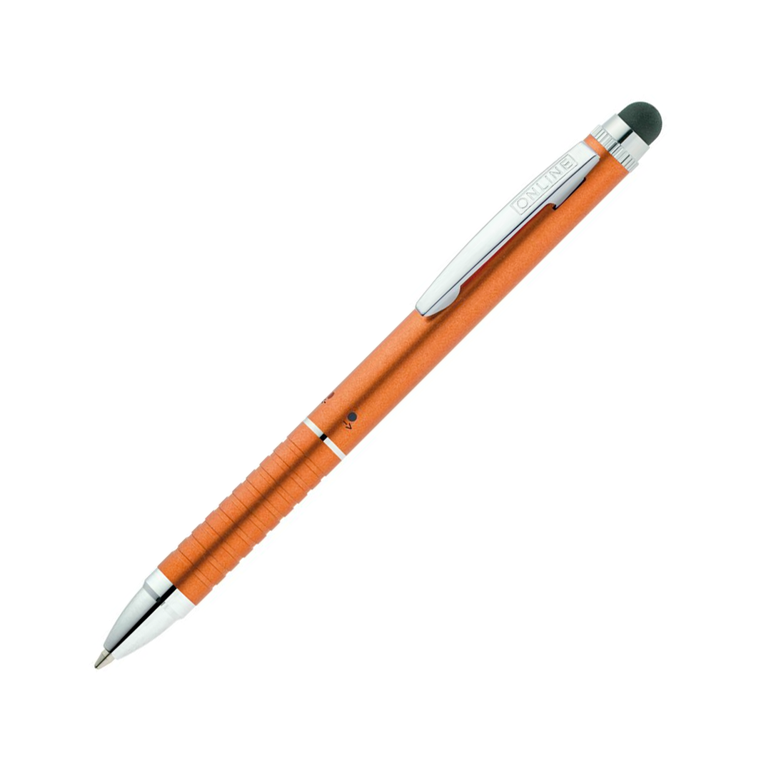 Online Action Multifunction Pen - Metallic Orange (2 in 1 Mini Sized with Stylus) - KSGILLS.com | The Writing Instruments Expert