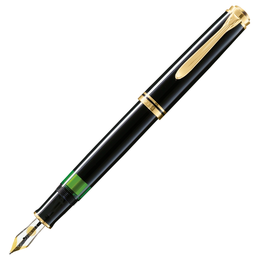 Pelikan Souveran M400 Fountain Pen - Black Gold Trim - KSGILLS.com | The Writing Instruments Expert