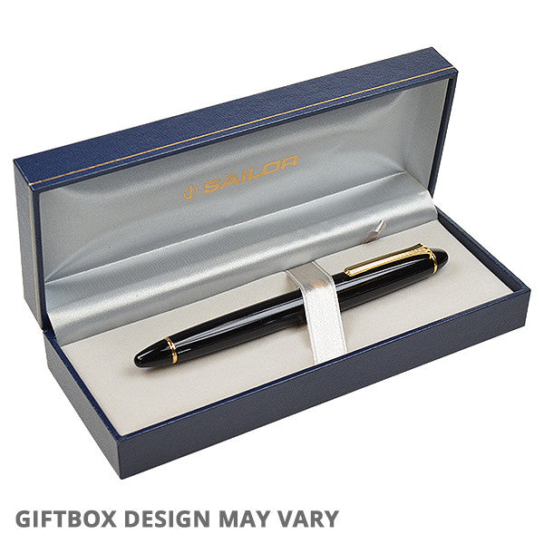 Sailor 1911L Large Realo Black Gold Trim 21K Fountain Pen - KSGILLS.com | The Writing Instruments Expert