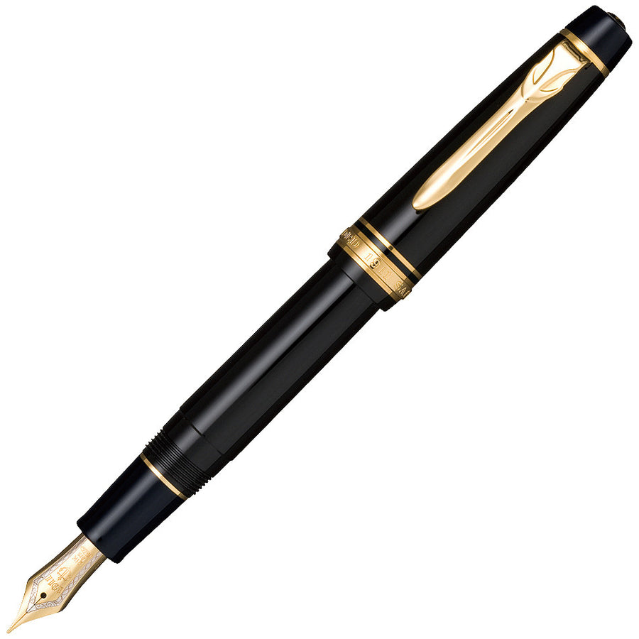 Sailor Pro Gear II Black Gold Trim Fountain Pen - KSGILLS.com | The Writing Instruments Expert