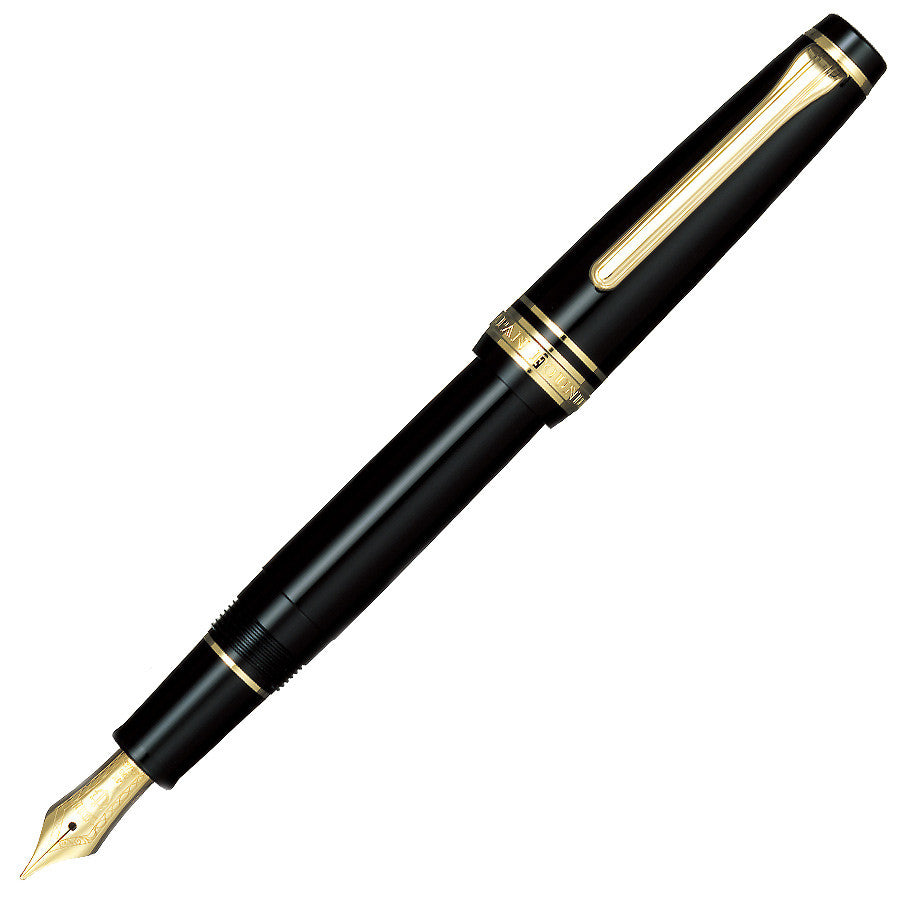 Sailor Pro Gear Slim 14K - Black Gold Trim Fountain Pen - KSGILLS.com | The Writing Instruments Expert
