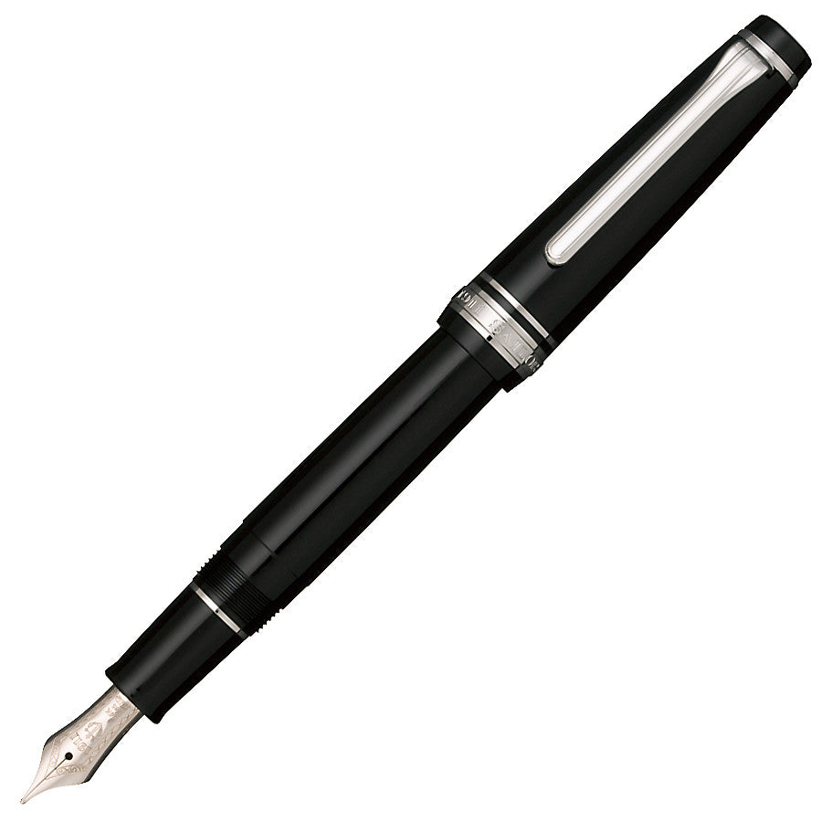 Sailor Pro Gear Slim 14K - Black Rhodium Trim Fountain Pen - KSGILLS.com | The Writing Instruments Expert