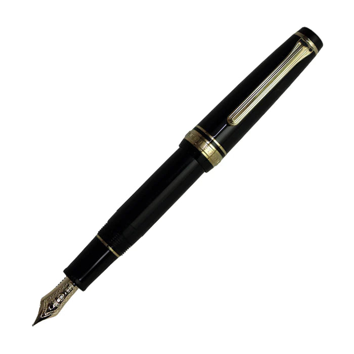 Sailor Pro Gear Slim MINI Black Gold Trim Fountain Pen (Mini Size Pocket Pen) - KSGILLS.com | The Writing Instruments Expert