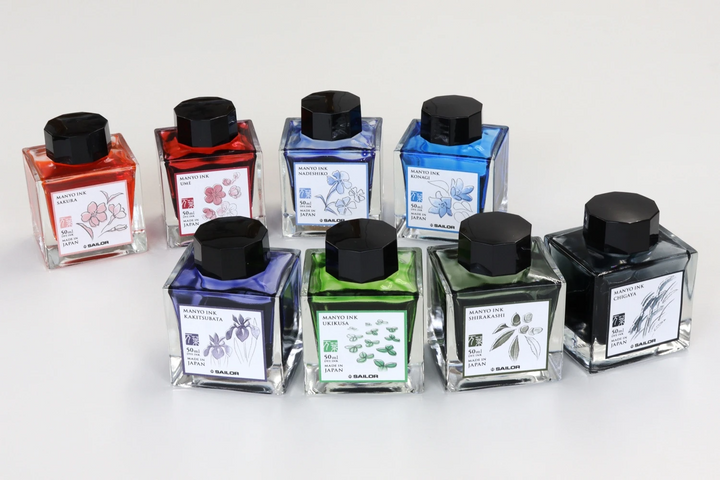 Sailor Ink Bottle 50ml Manyo Fountain Pen - Shirakashi - KSGILLS.com | The Writing Instruments Expert