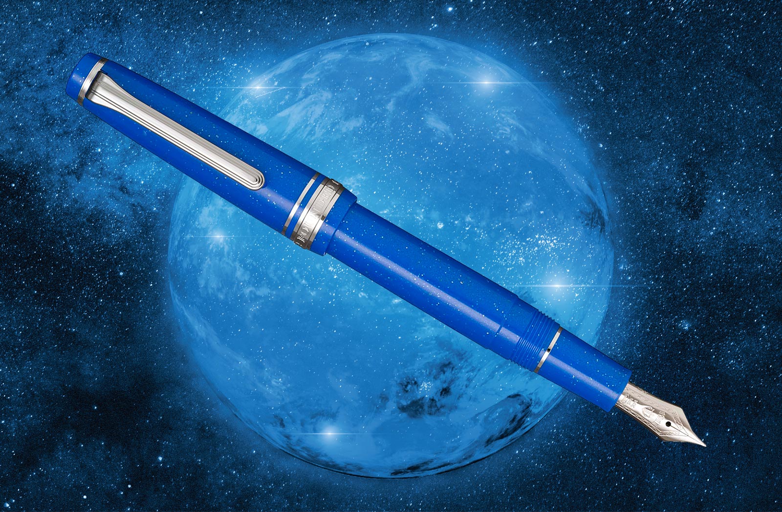 Sailor Pro Gear Slim Blue Dwarf Rhodium Trim Fountain Pen - KSGILLS.com | The Writing Instruments Expert