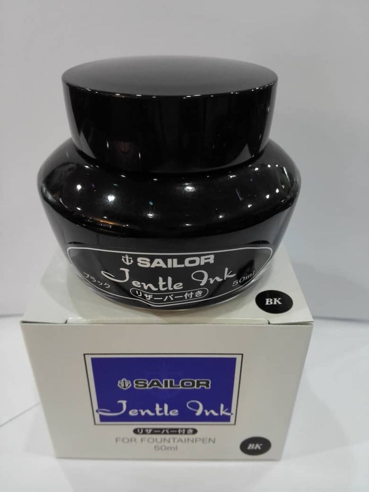 Sailor Ink Bottle 50ml Round Jentle - Black - KSGILLS.com | The Writing Instruments Expert