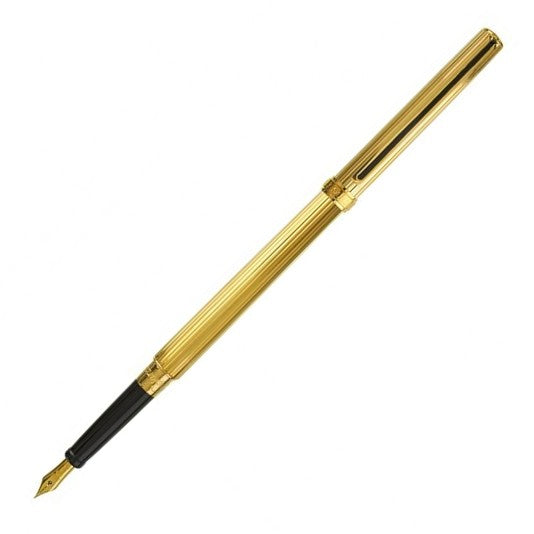 Sailor Chalana Fountain Pen - Stripe Gold With Black Accents - KSGILLS.com | The Writing Instruments Expert