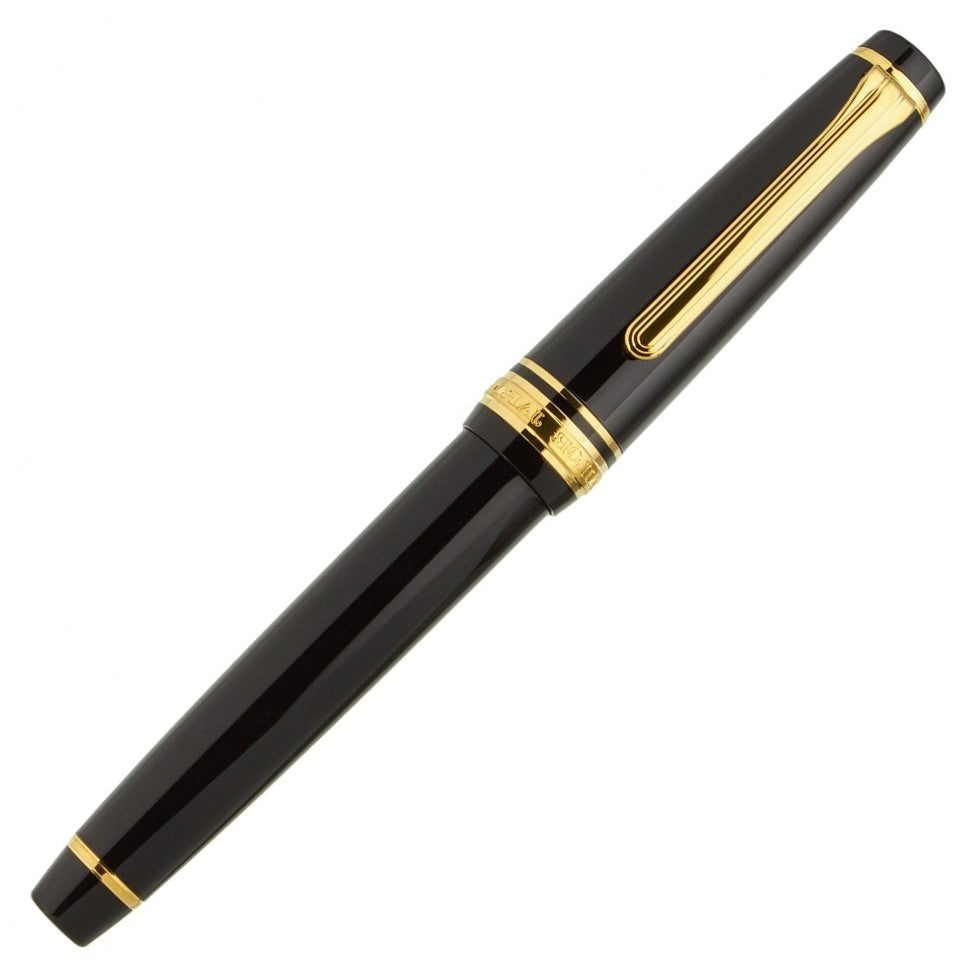 Sailor Pro Gear Slim 14K - Black Gold Trim Fountain Pen - KSGILLS.com | The Writing Instruments Expert