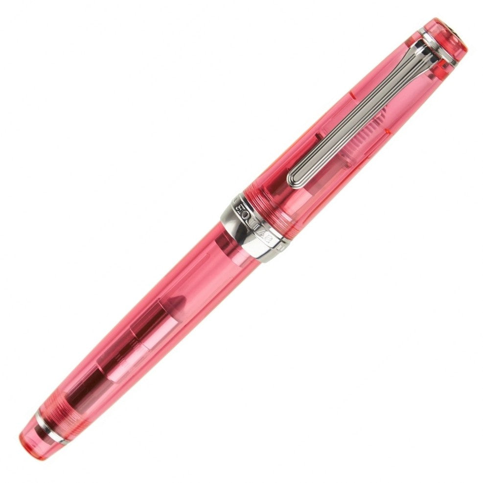Sailor Pro Gear Slim Pink Demonstrator Rhodium Trim Fountain Pen - KSGILLS.com | The Writing Instruments Expert