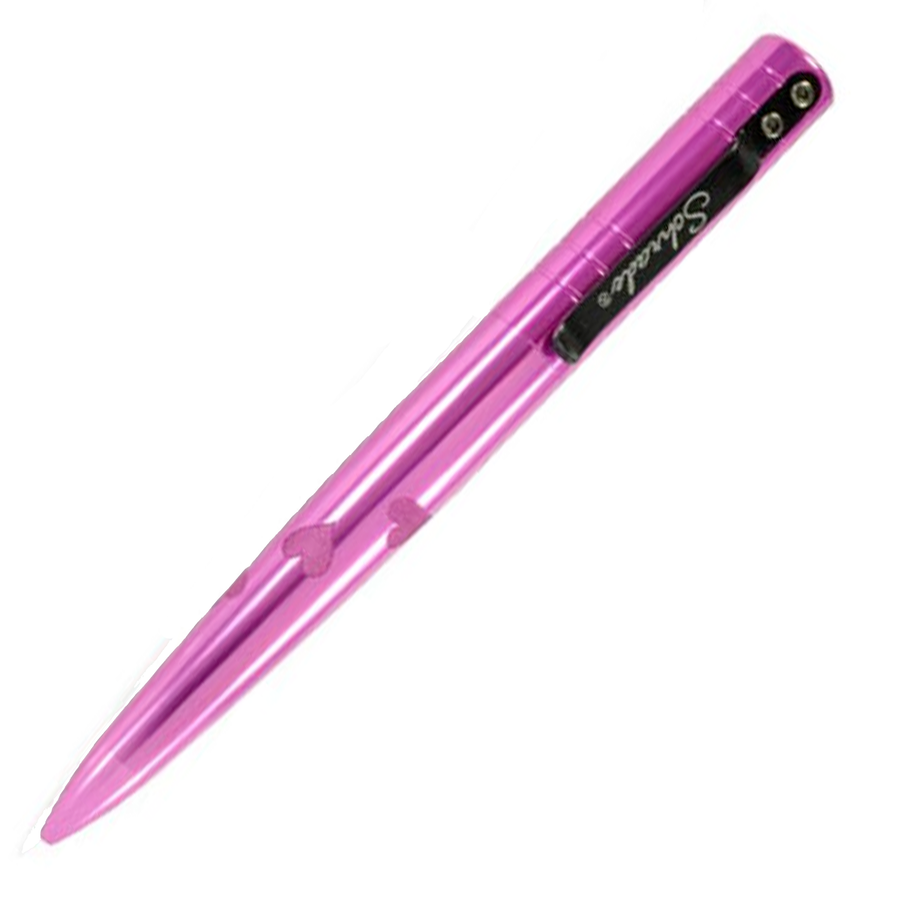 Schrade Tactical Ballpoint Pen - Pink Hearts Aluminium - KSGILLS.com | The Writing Instruments Expert