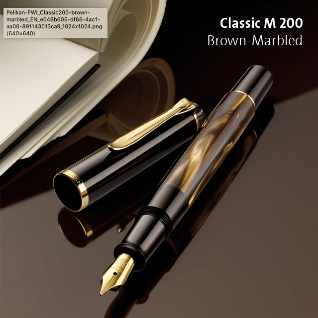 Pelikan Classic M200 Fountain Pen - Brown Marbled Special Edition - KSGILLS.com | The Writing Instruments Expert