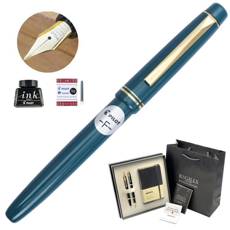 KSG SETS - Pilot 78G Fountain Pen SET - Blue Gold Trim - KSGILLS.com | The Writing Instruments Expert