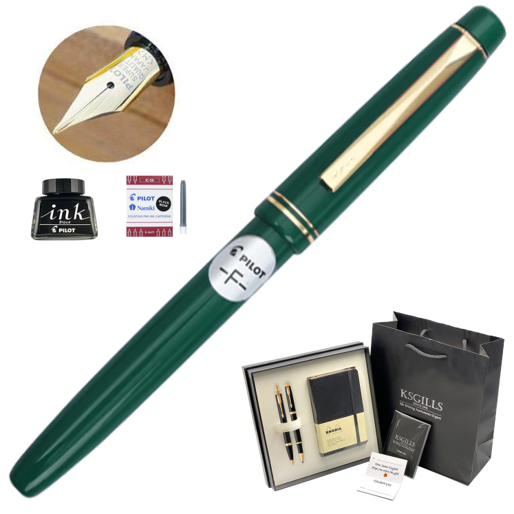 KSG SETS - Pilot 78G Fountain Pen SET - Green Gold Trim - KSGILLS.com | The Writing Instruments Expert