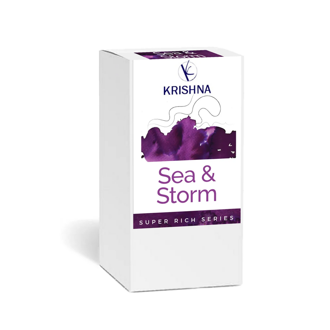 Krishna Ink Bottle (20 ml) – Super Rich Series - Sea & Storm - KSGILLS.com | The Writing Instruments Expert