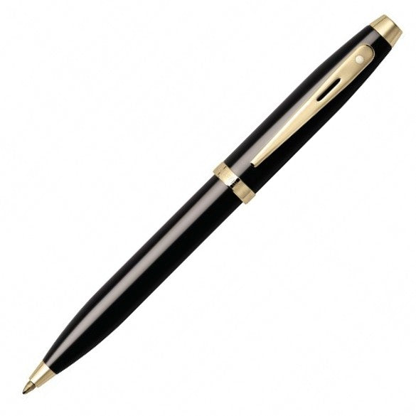 Sheaffer 100 Ballpoint Pen - Black Lacquer Gold Trim - KSGILLS.com | The Writing Instruments Expert